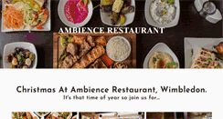 Desktop Screenshot of ambiencerestaurant.co.uk